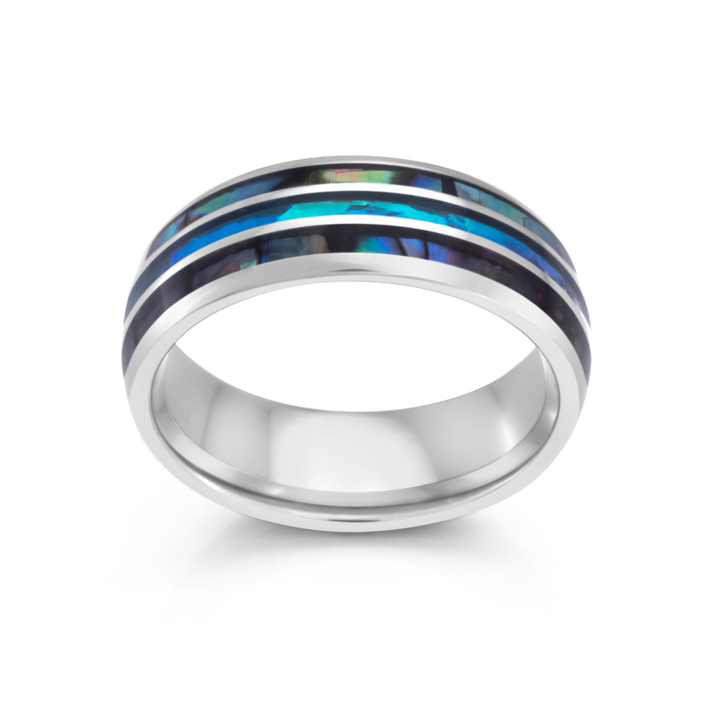 Ocean Vault – Abalone Shell Tungsten Ring