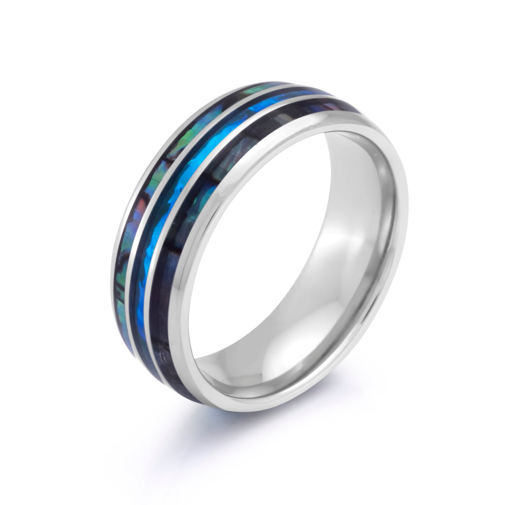 Ocean Vault – Abalone Shell Tungsten Ring