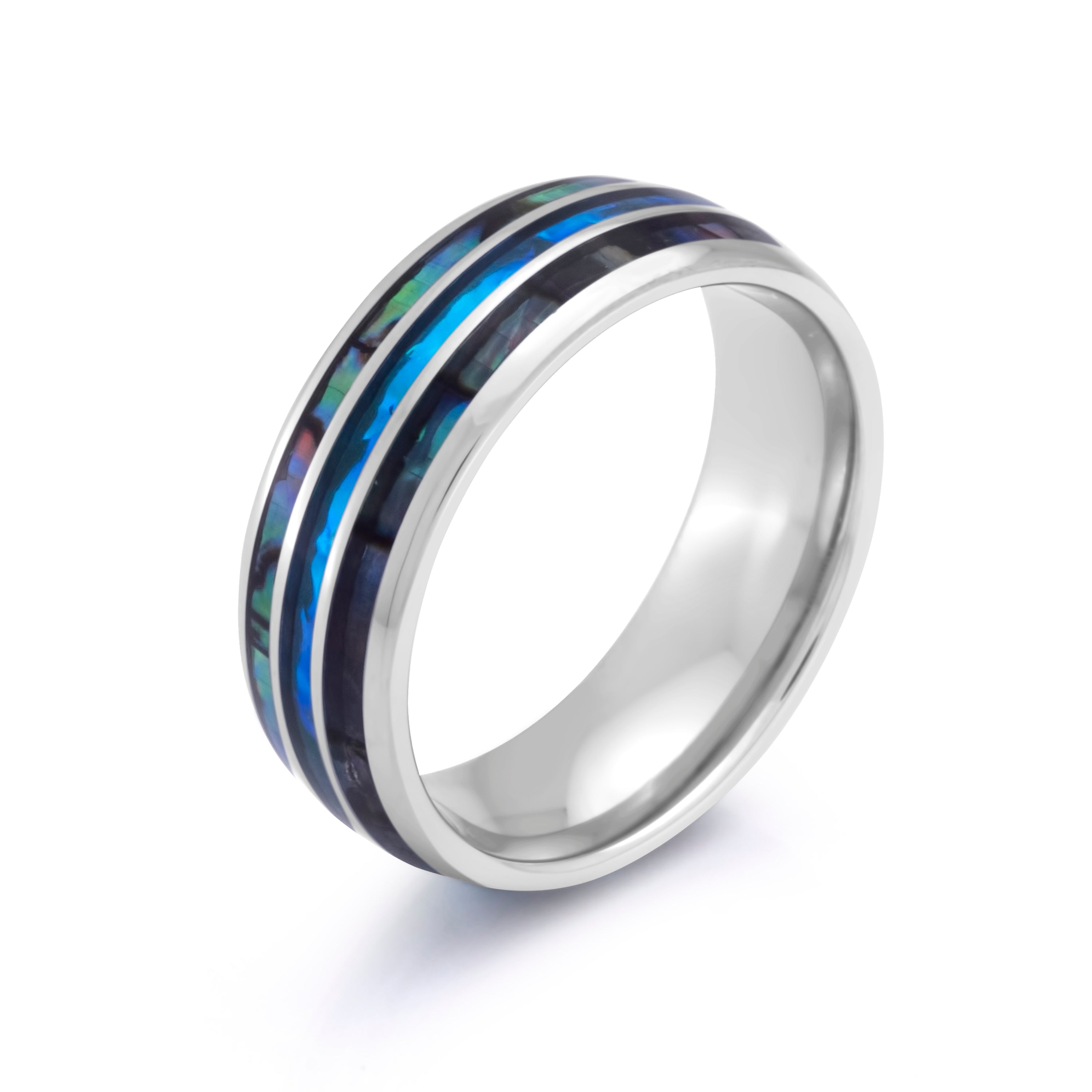 Ocean Vault – Abalone Shell Tungsten Ring